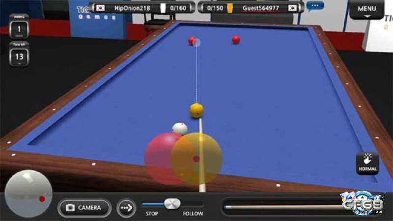 Bida phăng còn được gọi là bida carom hoặc bida không túi