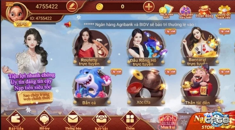 Tai games cho may tinh CF68 sẽ được khám phá kho trò chơi đa dạng
