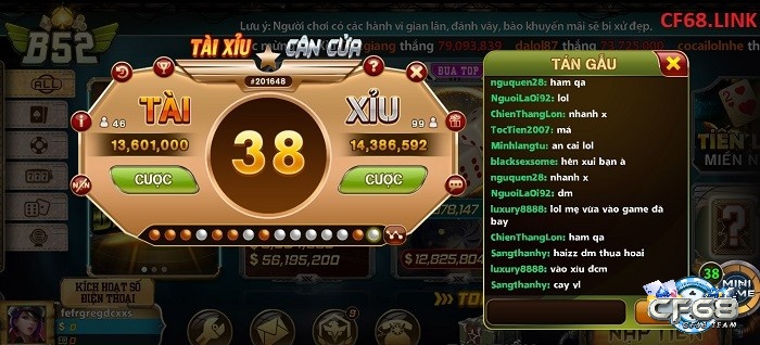 Tài xỉu cách chơi ở Cf68 được đánh giá là siêu đơn giản