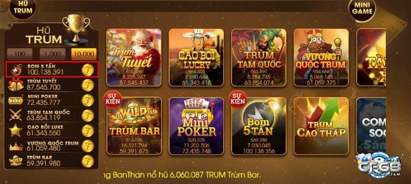 Slot game Trum Club. Vin được cược thủ yêu thích và đăng ký tham gia liên tục