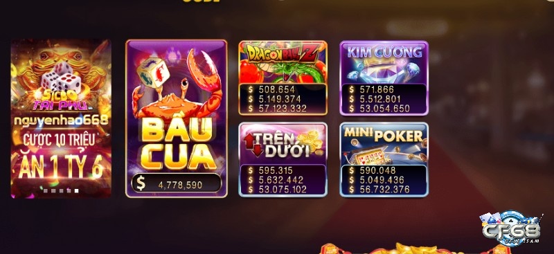 Các mini game tại Vin.Clup đều có tỷ lệ thưởng khá lớn