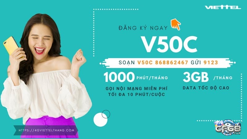 Gói cước đăng ký 50K Viettel V50C là sự lựa chọn tuyệt vời
