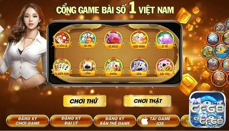 Trải nghiệm chơi trực quan, dễ sử dụng trên CF68.wiki