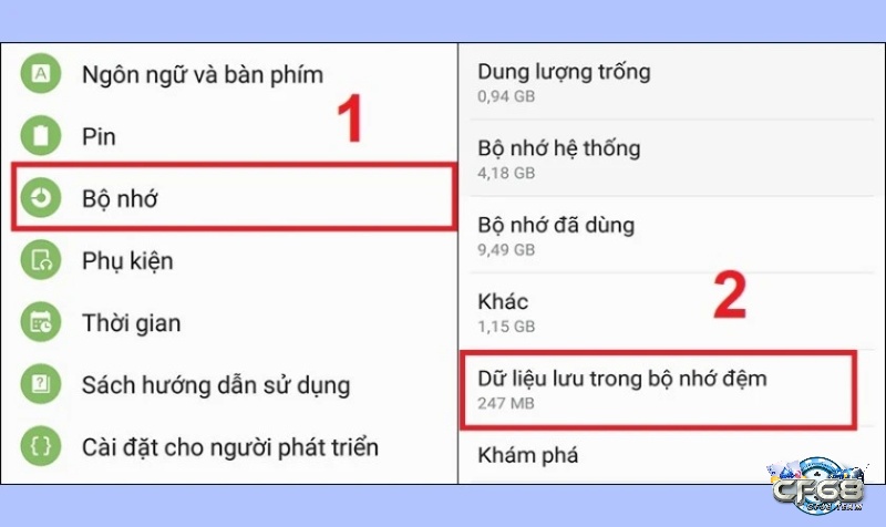 Cách khắc phục Roblox bị lỗi trên điện thoại - Xóa bớt bộ nhớ