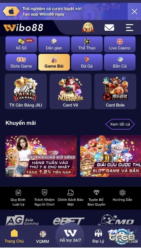 Game bài với phiên bản mới đẹp mắt và ấn tượng