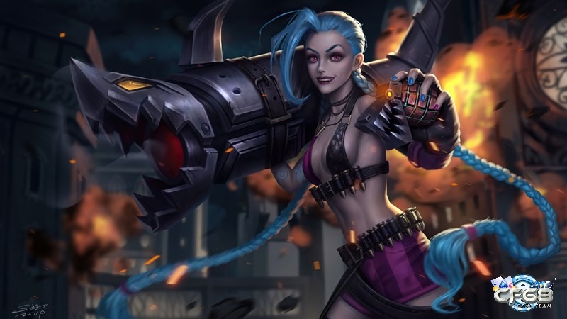 Jinx gây sát thương diện rộng cực mạnh và dễ lật kèo giao tranh