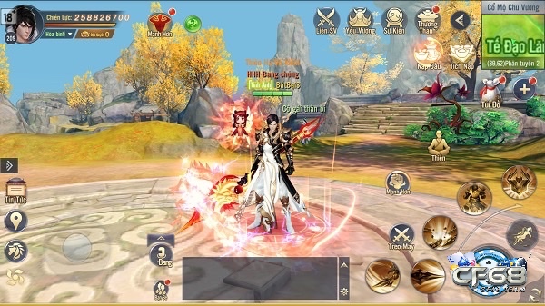 Người chơi trải nghiệm đồ họa chi tiết và hiệu ứng chiến đấu mượt mà trong game kiếm hiệp mobile