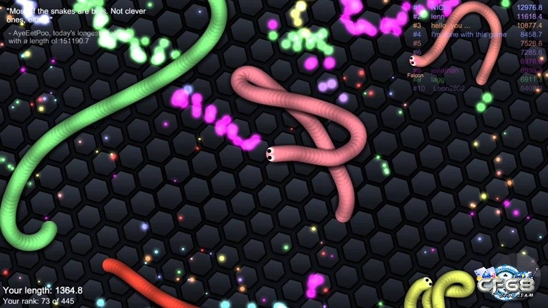 Cách ăn hạt sáng và tránh va chạm để sống sót và lớn mạnh trong game Slither io rắn săn mồi.