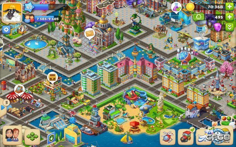 Game nông trại hay nhất IOS với xây dựng thị trấn sầm uất kết hợp chăm sóc nông trại trong Township.