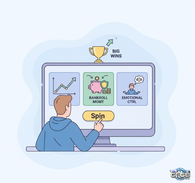 Người chơi slot game rèn luyện kinh nghiệm chơi game nổ hũ, quản lý tài chính và kiểm soát tâm lý để chiến thắng