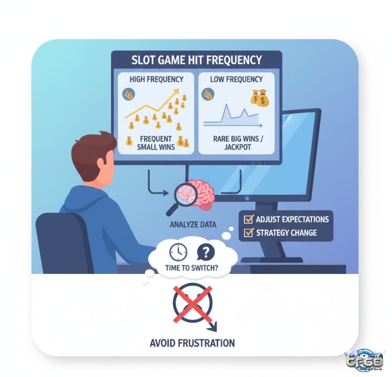 Người chơi slot game phân tích tần suất thắng (hit frequency) để điều chỉnh kỳ vọng và chiến lược đặt cược