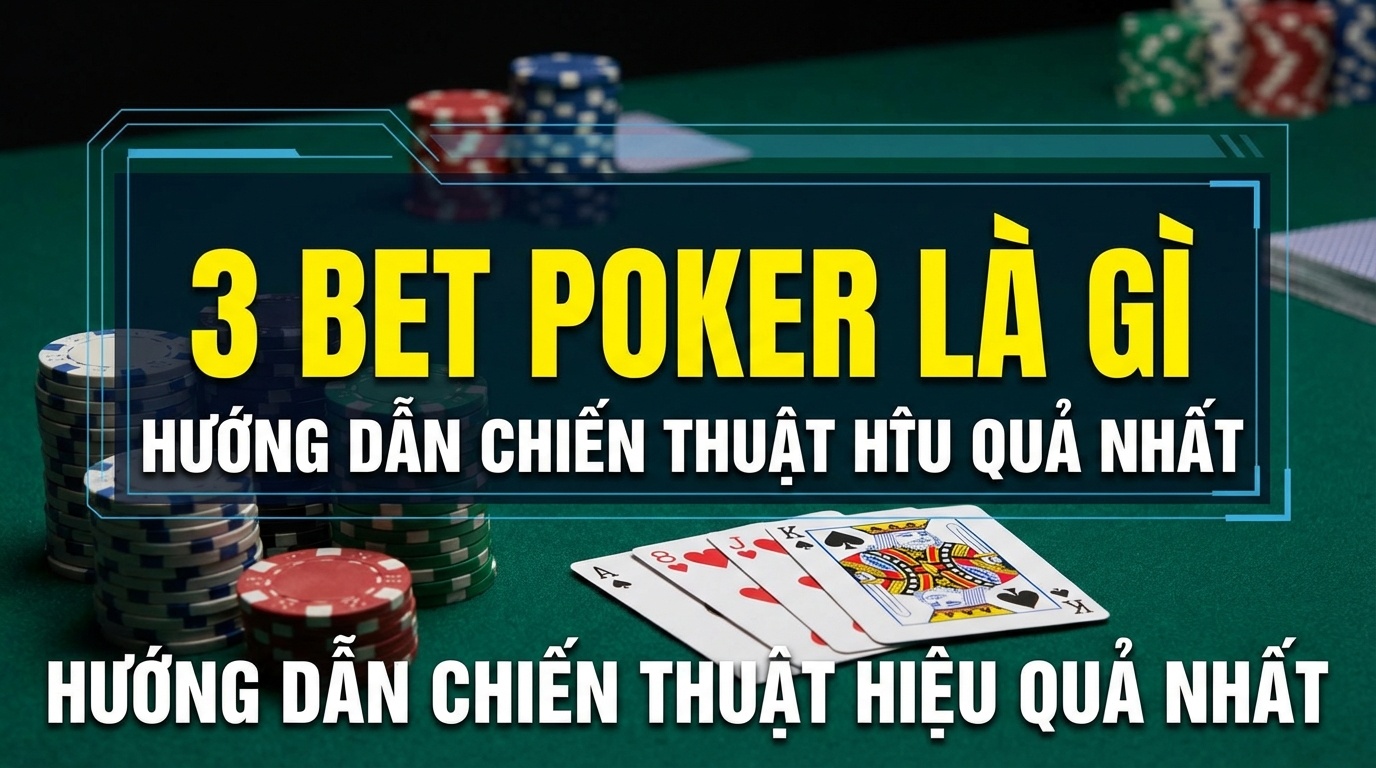 3 Bet Poker là gì? Hướng dẫn chiến thuật chơi hiệu quả nhất