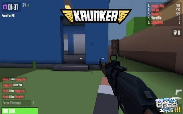 Krunker.io FPS web tốc độ nhanh, phù hợp luyện aim và phản xạ