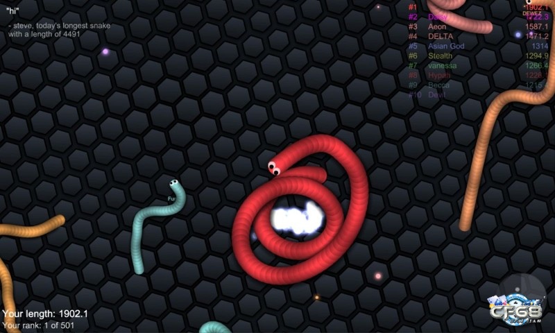 Slither.io rắn săn mồi kinh điển, nhịp chơi nhanh và cạnh tranh cao