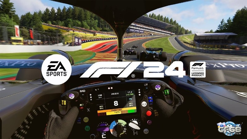 Xe đua trong game F1 24 với thiết kế chân thực và màu sơn đội đua