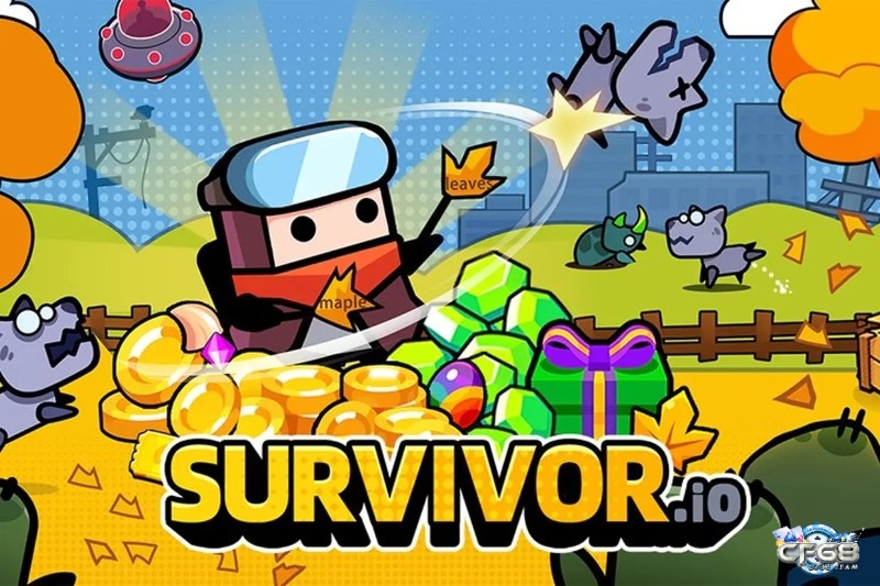 Nhân vật trong Survivor.io chiến đấu chống zombie đông đảo trên bản đồ
