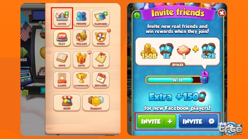 Link mời Coin Master cần được sử dụng ngay từ bước tham gia đầu tiên